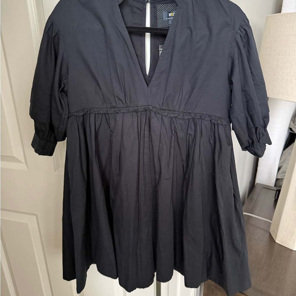 Anthropologie Black Babydoll Mini Dress